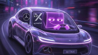 Автомобили от НВидиа - карикатурная иллюстрация