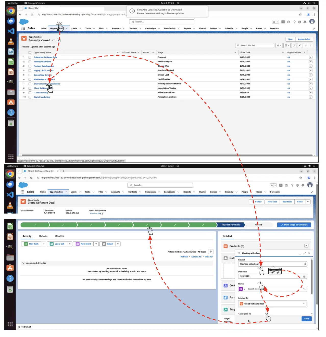 ИИ-агент работает в интерфейсе CRM для автоматизации бизнес-процессов