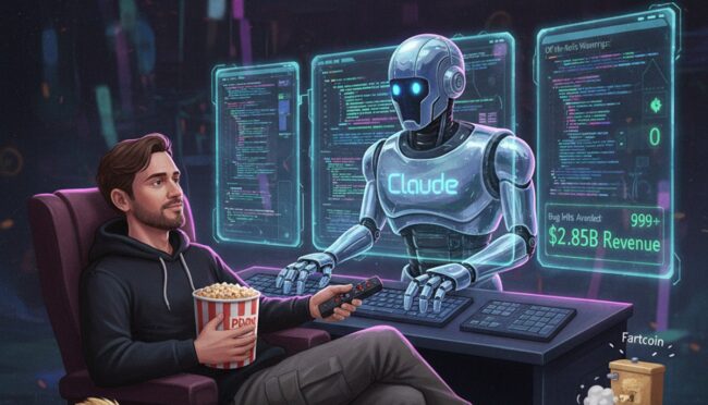 Анатолий Яковенко программирует с роботом