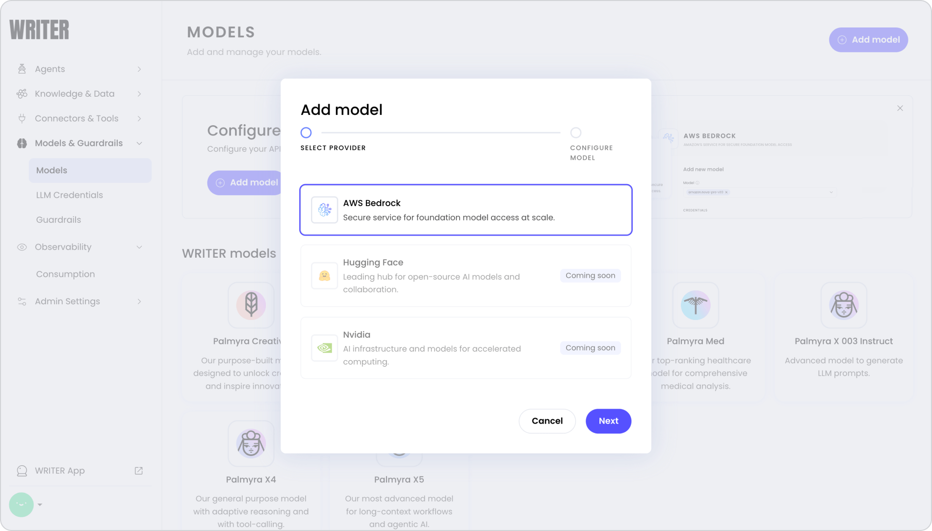 Интерфейс панели администратора для добавления новой модели в LLM Gateway