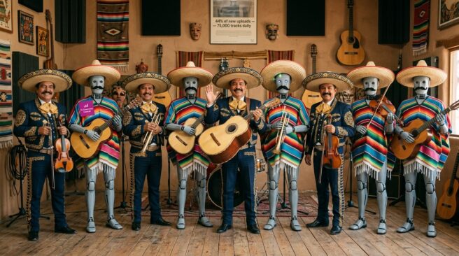 ИИ создает 44% музыки