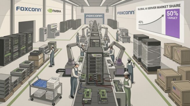 Foxconn хочет 50% рынка ИИ-серверов